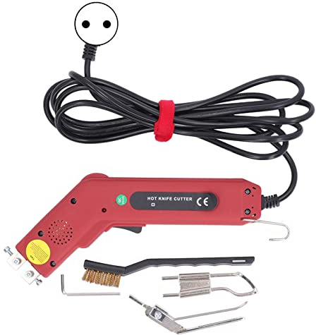 Herramienta de Corte con Cuchillo Caliente, Cuchillo Caliente Eléctrico 400 ℃ 100 W Cortador de Tela de Ajuste Continuo, Diseño Mejorado, Calentamiento Rápido para Corte de