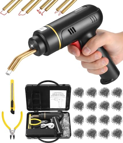 Poste à souder en plastique 200 W rechargeable USB 800 agrafeuses chaude soudure plastique sans fil kit réparation pare-chocs kayak canoë