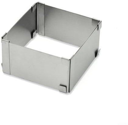 Getdoublerich Moule à gâteau carré pratique réglable pour pâtisserie créative (10,2 à 15,2 cm)