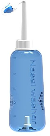 HONMEET Botella De Enjuague Nasal 500 Ml Para Adultos y Niños Limpiador Nasal De Plástico La Congestión Fácil De Usar Diseño Ergonómico