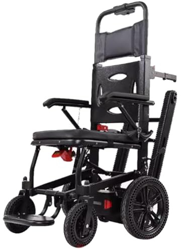 Silla De Ruedas EléCtrica para Subir Escaleras, Salvaescaleras Para Personas Mayores,Silla De Ruedas Eléctrica Plegable,Salvaescaleras Portátil,Salvaescaleras Eléctricas,Scooter De Movilidad,(Black A)