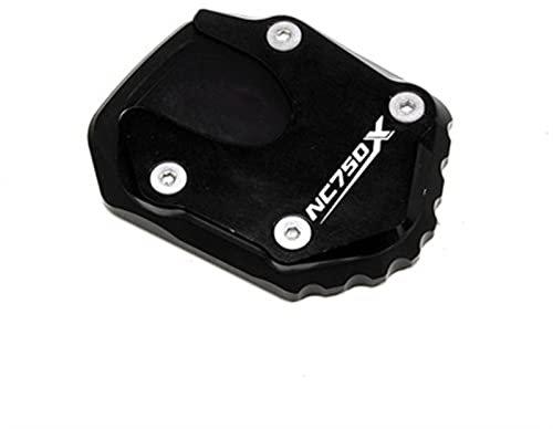 MNEUEQ Dauerhaft haltbar Motorradständer Fußvergrößerer Seitenständerverlängerung Mit Logo Für NC750X NC 750X NC750 X 2021 2022(Schwarz)