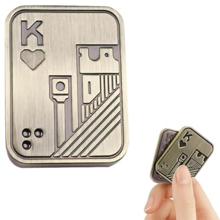 AOEVUIR Metal Poker Fidget Slider Giocattolo Agitatore Anti-Stress per Adulti Ansia Magnetica Calma lo Stress