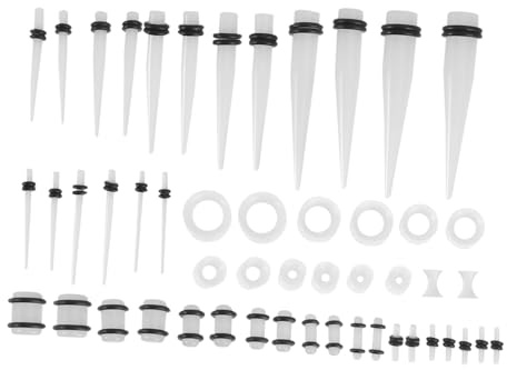 SAFIGLE Joyería Aurícula 50 Piezas Tamaño Único Acrílico Transparente Luminiscente Joyas Para Perforar Las Orejas Uso Diario Accesorios Para Pabellón Auricular