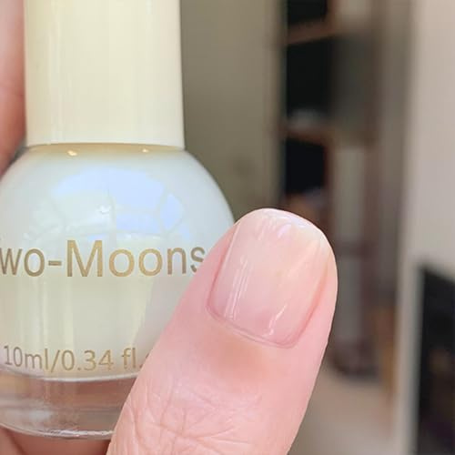 Milky White Nail Polish - Translucent White Nail Varnish - Natural Color Sheer Jelly Nail Polish - Quick Dry nail Varnish No UV Needed - Long Lasting Chip Resistant For Women Nail Art DIY Manicure