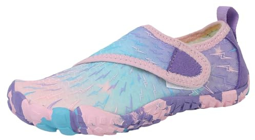 Generisch Comfortable Beach Wading Shoes with Soft Sole for Kids, Outdoor Dual Purpose Fitness Swimming Shoes Top, purple, 1/1.5 UK