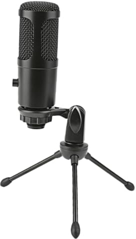 LIGIGWASH Microfono USB Condensatore per Gaming con Volume e Microfono Registrazione in Metallo con Supporto Connessione Stabile per Streaming e Podcast