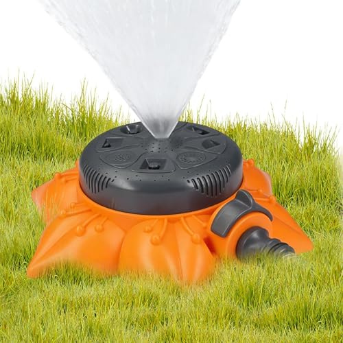 , 360-Grad-Abdeckung, 8 Modi | Rasenbewässerung, Automatischer Sprinkler, Für Bauernhof, Park, Garten, Gewächshaus, Blumenbeete, Hochbeete, Balkon, Kinderzimmer, Zuhause