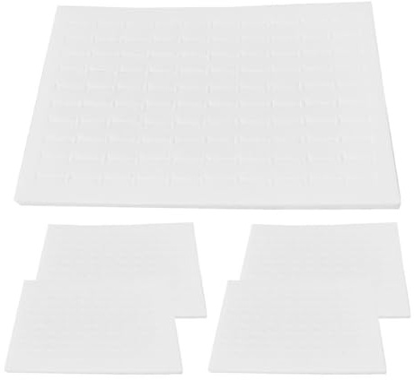 predolo 5 Piezas de Insertos para Soporte de Joyas, Inserto de Terciopelo para Anillos, Inserto de Esponja para Anillos, Almohadilla para Anillos, Forros para, Blanco