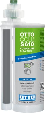 OTTOCOLL S 610 2K-Silikon-Klebstoff 490 ml side-by-side Kunststoff Kartusche C04 schwarz