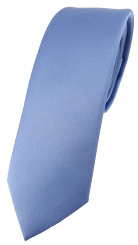 TigerTie Herren Krawatte – schmale 5,5 cm Krawatte in einfarbigem Design, ideal für Geschäftstermine, festliche Anlässe und die Freizeit.