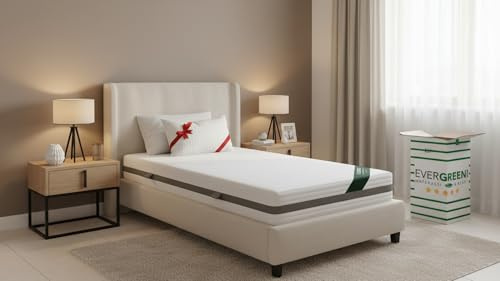 EVERGREENWEB Matratze 80x195 cm Hoch 20 cm + 1 Memory Foam Kissen KOSTENLOS, Orthopädische Kaltschaumstoff Matratze mit Massage-Effekt Bezug, Geeignet für alle Lattenroste und Betten | Sleepy