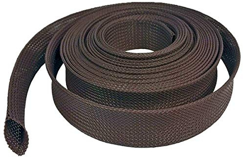 Electriduct 1/4 Chewing Resistant Braided Sleeving Repulsive Hose Wire Mesh Cable Protection Flexible Expandable Wrap - 100 Feet