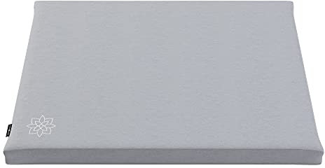 Mindful Modern Zabuton Meditationsmatte - Meditationskissen aus Baumwolle für Beste Knie- und Sitzunterstützung - Großes rechteckiges Bodenkissen für Zafu oder Bank, schiefergrau