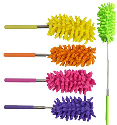 AKH® Microfiber Extendable Feather Duster | 94CM Flexible 360 Degree Rotating Washable | Microfiber Duster for Home Office Car Cleaner