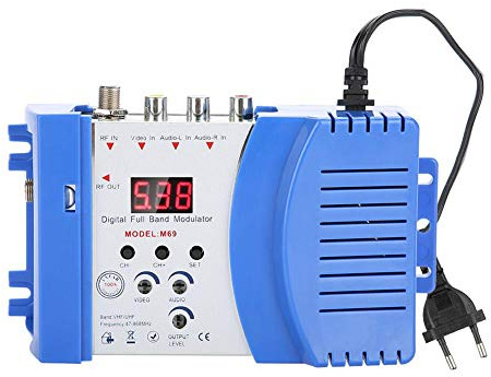 Elprico Modulatore Digitale, modulatore RF CATV VHF/UHF, per telecamere CCD Videocamere Ricevitori satellitari(Normative Europee)