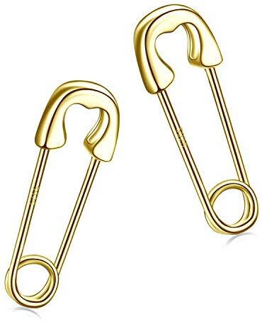 CHIC & ARTSY 925 Sterling Silber Büroklammer Ohrringe - Mode Knorpel Pin Ohrringe für Frauen