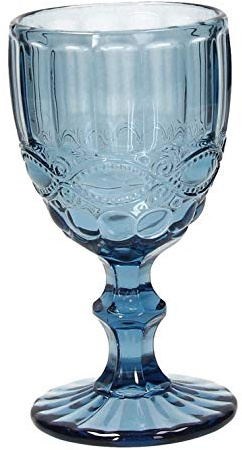 TOGNANA 6er Set Weinkelch Madame, azurblau, 260 ml. Volumen