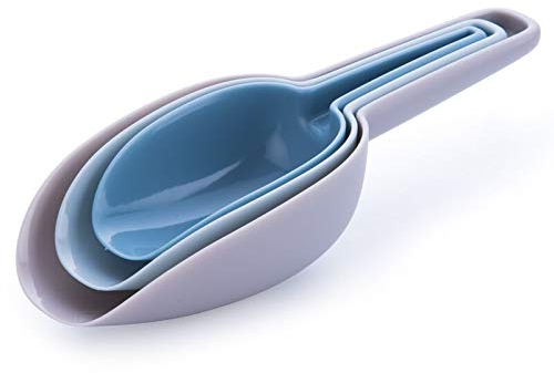 Set di 3 palette multiuso in plastica per cucina, dispensa, farina, caramelle, cibo secco, pala in plastica impilabile