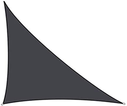 KAISUN Sonnensegel Dreieck,Schattensegel Segeltuch Sonnenschutz Atmungsaktiv HDPE UV Schutz Wasserabweisend mit Freiem Seil für Balkon Terrasse Garten (6x6x6m,Schwarz)