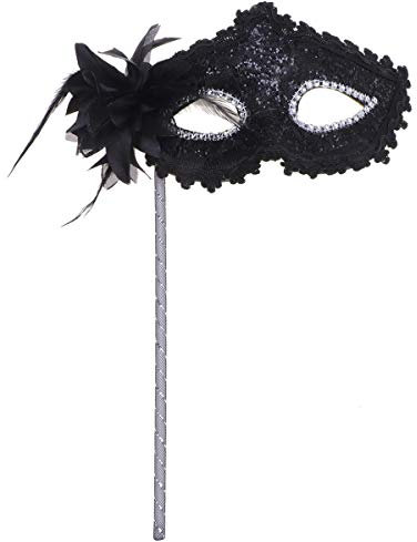 PartyKindom Schwarz Halloween Partymaske Maskenballmaske Cosplay-maske Handmaske Aus Leichtem Kunststoff Spitzenmaske Für Maskerade Fotos Und Partys