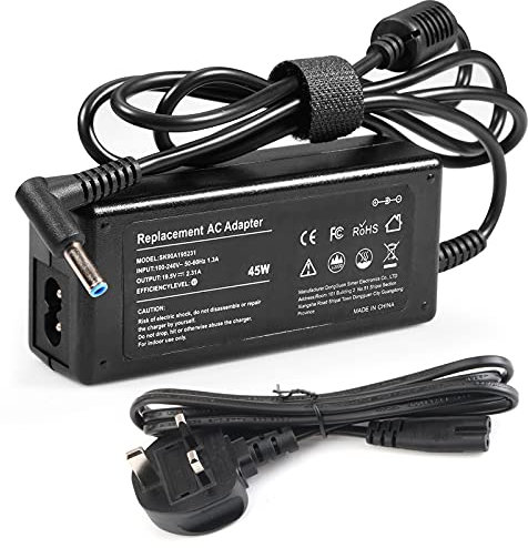 45W Laptop Charger for HP Stream 11 13 14 14s-dq0033sa ‎8B2L2EA, HP Pavilion 11 13 15,HP Envy,Elitebook Folio, Chromebook, Spectre, Ultrabook, Probook 19.5V 2.31A Power Supply (4.5 x 3mm)