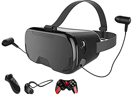 SMSOM VR Auriculares, Auriculares de Realidad Virtual, 4d VR Gafas for películas y Videojuegos - Gafas de Realidad Virtual VR Gafas compatibles con teléfonos Dentro de 4.5-6.7 (Color : B)