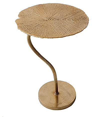 Beistelltisch ABSTRACT LEAF 40cm - gold - Metall - handgefertigt Couchtisch
