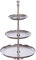 Brandsseller Alzata in alluminio | 51 cm | 3 ripiani | Argento