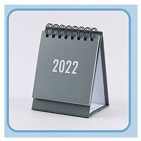QINGGANGLING999 Bürokalender Mini-Kalender 2022 Massiv-Farbschild Kalenderio Monatlicher Planer Agenda Schulbüro Liefert Ästhetische Briefpapier Tischkalender Wochenplaner (Color : 1)