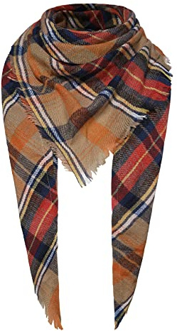 Durio Halstuch Tuch Dreieckstuch Damen Herbstschal Dünn Schal Weich Deckenschal Tuch Elegant Mit Fransen