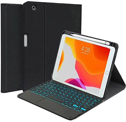 QYiiD Funda con teclado táctil para iPad Mini 6 2021 (8.3 pulgadas), teclado retroiluminado magnéticamente desmontable, funda inteligente con soporte para lápices para iPad Mini de 6ª generación,