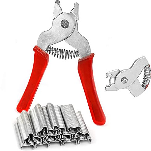 Wurstclipper + 600 Clips Wurstklipper Clipper Klipper Handklipper Hog Ring Zange Wurst Clipper Zange Federbelastet Zangen Set