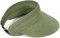 styleBREAKER Papierstroh Visor Cap einfarbig | Sonnenvisier mit elastischem Band und Hakenverschluss | Luftige Schildkappe als Sonnenhut für Damen, Farbe:Oliv