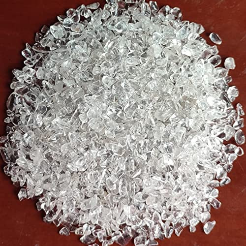 AUOQKQUT 100 g/Pack Lot Naturel Blanc Clair Quartz Cristal Pierre Puce Gravier Maison Chambre décoration Bricolage Aquarium décoration d'intérieur