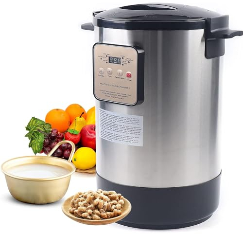 moupeaktain Máquina De Fermentación Automática De 12L, Yogurtera De Acero Inoxidable, con Control De Temperatura De Tiempo, Fermentador para Yogur/Enzimas/Masa/Vinagre De Frutas