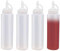 4 Pack Squeeze Bottle - 8oz / 250ML Plastic Squeezy Sauce Bottles with Cap, Squeeze Condiment Bottle Dispensing Ketchup Bottle for Sauce,BBQ,Salad Dressing,Paint,Oil,Icing,Liquids,Art,Crafts,Glue