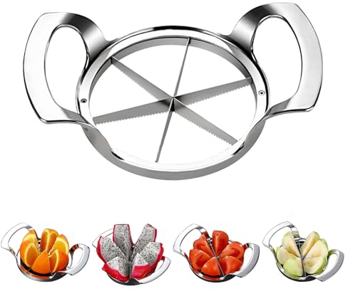 Cortador y descorazonador de manzanas de acero inoxidable grueso, cortador de manzanas, divisor, cortador de frutas, cortador de frutas, fácil de usar, ahorra tiempo, ahorra trabajo, adecuado para