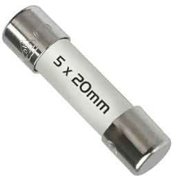 Velleman Keramiksicherungen 5 x 20 mm, Set mit 4 Stück, 2 x 500 mA, 2 x 10 A, 600V, schnell, für Messgeräte, Laborgeräte, Elektroanwendungen, Sicherungshalter, Ersatzsicherungen, Standardgröße