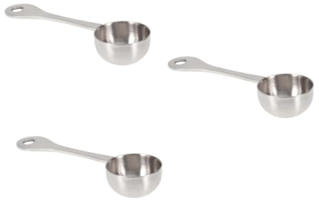 Amosfun 3 Pièces Mesure Du Café Mesure De Cuisson Cuillère à Liquide Cuillère à Soupe De à Café Fruit s à Sucre Pour Le à er De Cuisine Pimenter Silver