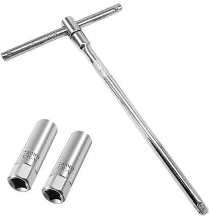 Adunsiaoto Jeu Clés-Bougie Allumage Steel, Jeu Clé Bougie Allumage, Clé Universelle Flexible Bougie Allumage, Clé-Bougie Universelle Voiture pour Moto, Clé Bougie Moto Voiture Outil Enlèvement