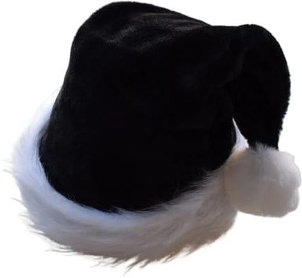 Weihnachtsmütze für Erwachsene, dick, Plüsch, Rot, Blau, Grün, Schwarz