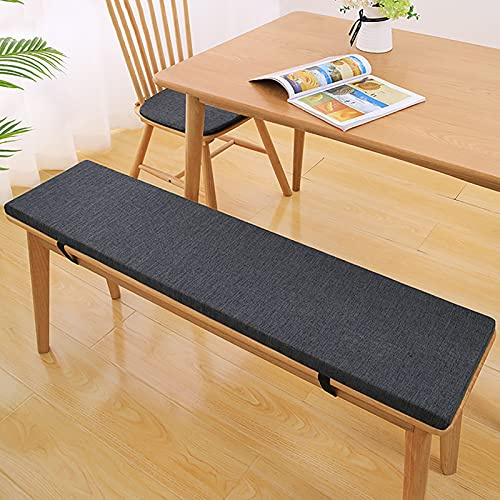 Cojín de espuma gruesa con correas de sujeción para jardín, sala de estar y bancos de cocina, 3 cm, tumbona