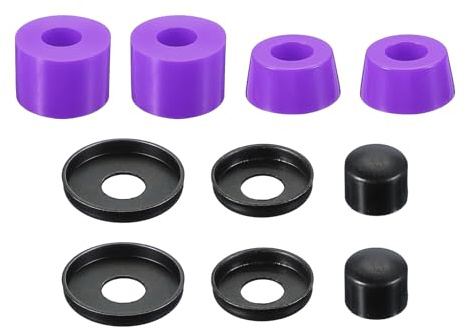 PATIKIL Skateboard Bushings, 90A PU Long-Board Truck Rebuild Kit Bushings Washers Pivot Cups for Outdoor Skateboard Parts, Purple