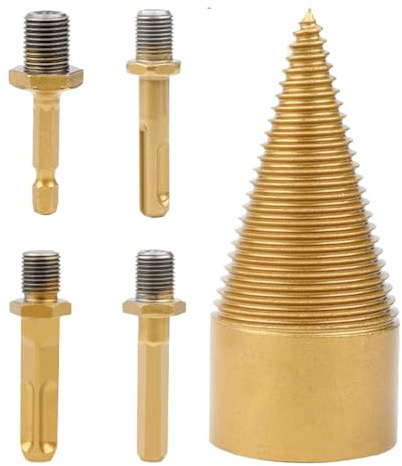 Spaccalegna per legna da ardere, spaccalegna – Spaccalegna – Spaccalegna robusto – Spaccalegna – Punta per legno – Spaccalegna – Punta per legno – Punta esagonale elettrica, cacciavite a cono