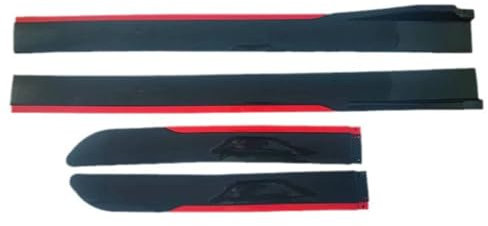 PLOKIJUH Auto Seitenschweller für VW Golf Plus 2004-2014,Side Skirt Extensions Rocker Rocker-Verlängerung Splitter-Diffusoren Flexibler Langlebiger Zubehör,A2-red