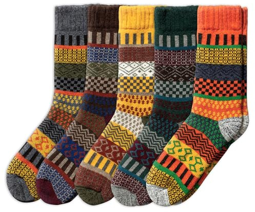 NORDIC Socks 5 Paar Merino Wollsocken für Männer & Frauen, Wintersocken, Warme Socken (43-46, Svea)