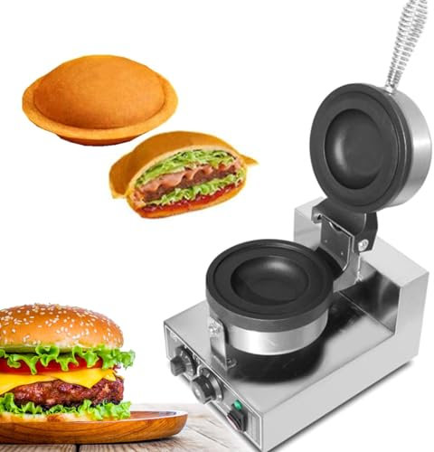 Macchina per hamburger elettrica, pressa per hamburger commerciale, macchina per waffle per gelato, pressa per sandwich, padella antiaderente a temperatura regolabile 50-300 ℃