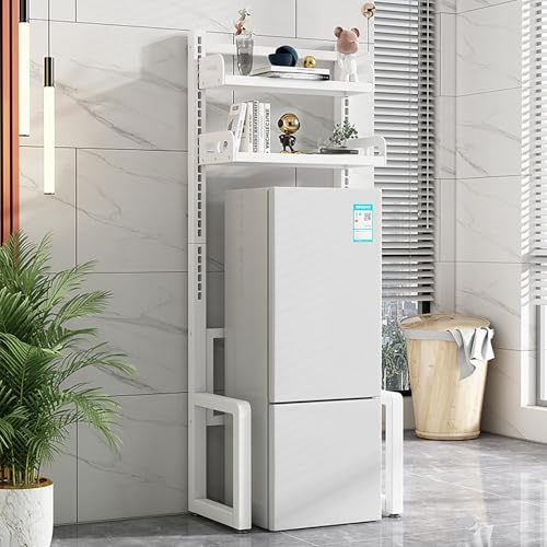 Armario De Lavadora De Tambor, Unidad De Almacenamiento De Máquina Sobre Lavadora, Kit De Apilamiento Para Lavadora Y Secadora, Material De Acero Al Carbono, Para Baño, Cocina, Balcón, Lavandería(Whit