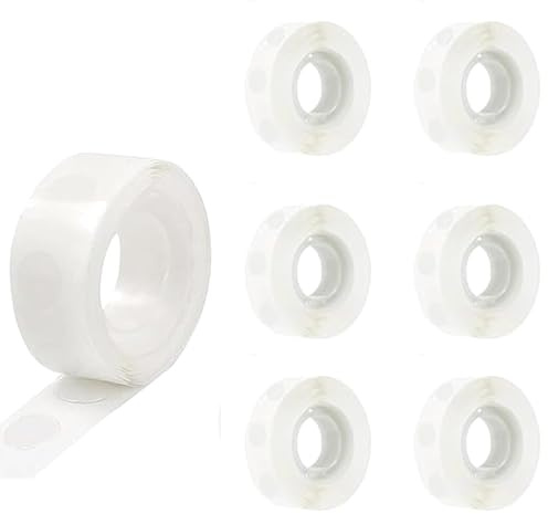 Niwieoi 600 PCS Glue Dots For Balloons,Glue Dots,Sticky Dots Double Sided,Balloon Tape,Double Sided Sticky Dots,Glue Dots For Crafting,Clear Sticky Dots,Glue Dots For Balloons Ceiling